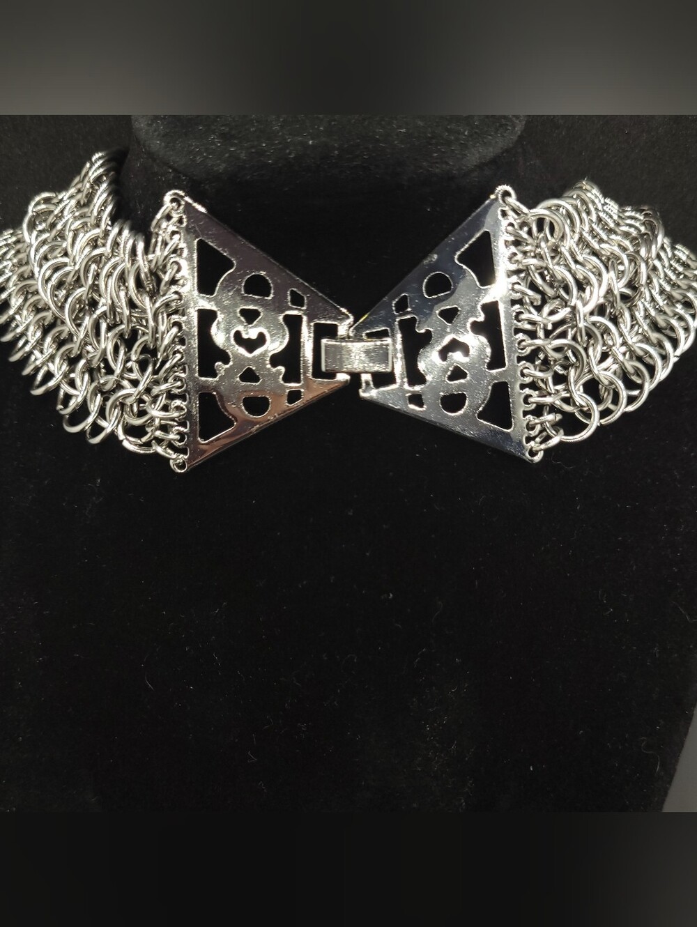 Stainless Steel Chainmail "Bowtie" Choker Necklace